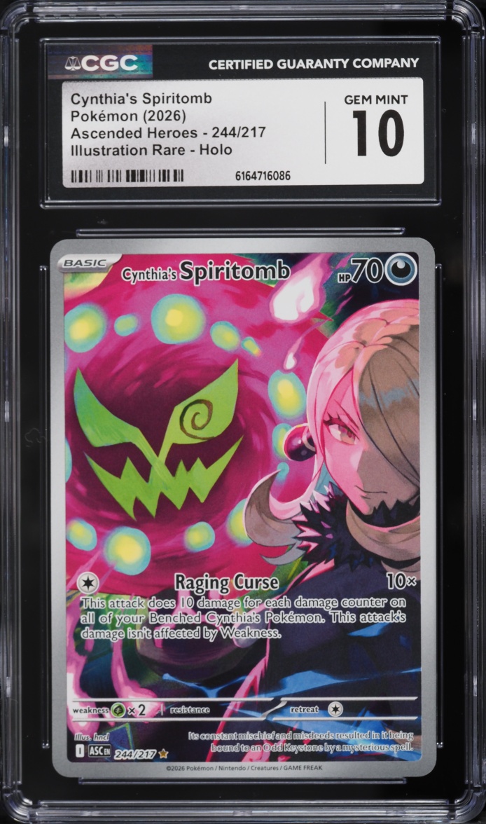 2026 Pokemon Mega Evolution Ascended Heroes IR Cynthia's Spiritomb #244 CGC 10 GEM MINT