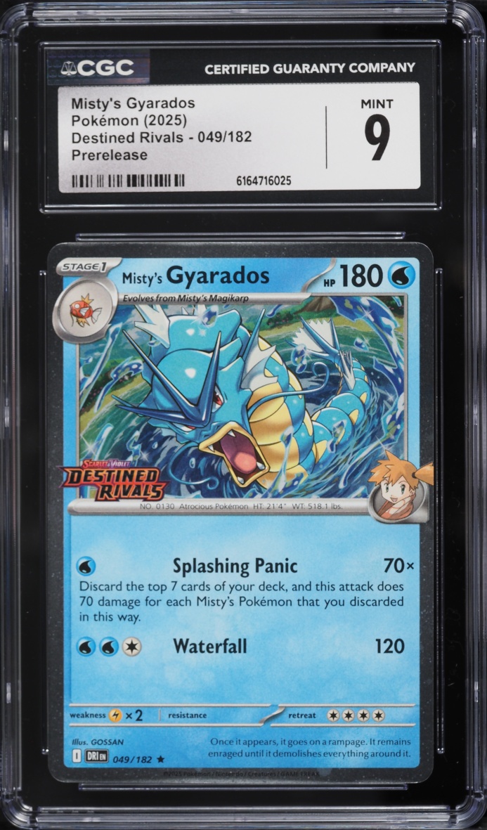 2025 Pokemon Scarlet & Violet Destined Rivals Holo Misty's Gyarados #49 CGC 9 MINT