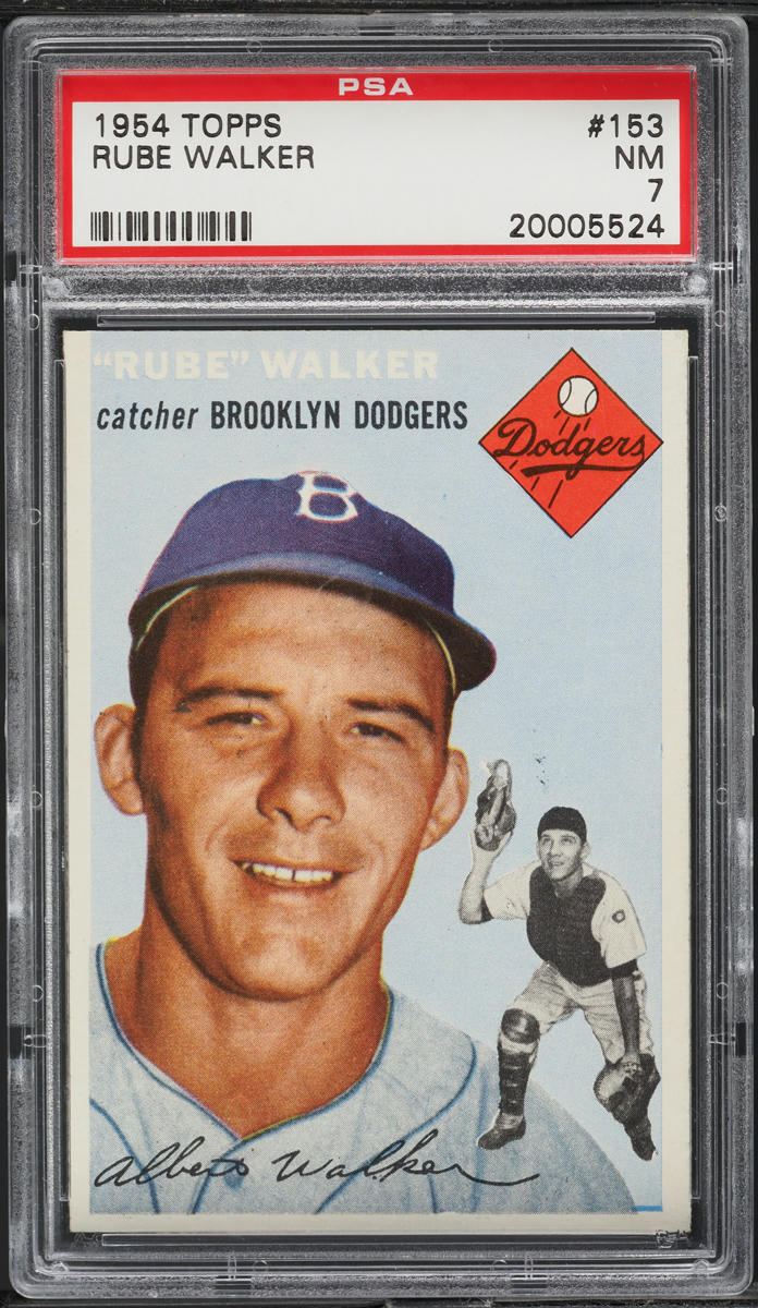 1954 Topps Rube Walker #153 PSA 7 NRMT