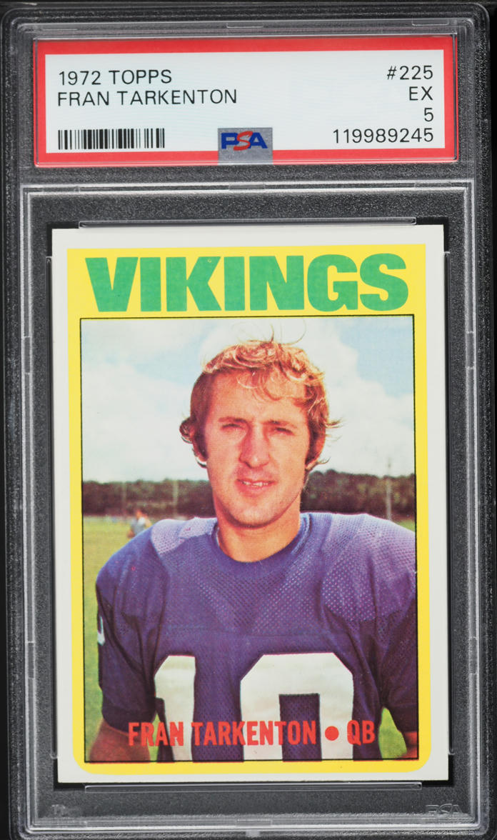 1972 Topps Football Fran Tarkenton #225 PSA 5 EX
