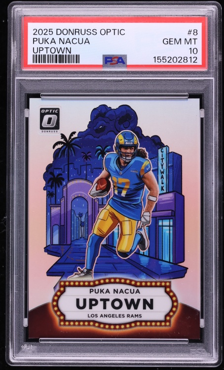 2025 Donruss Optic Uptown Puka Nacua #8 PSA 10 GEM MINT