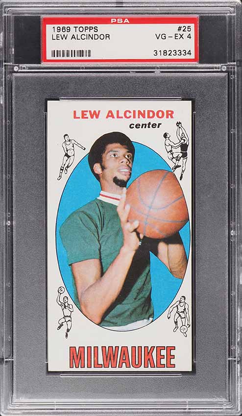 1969 Topps Basketball Lew Alcindor ROOKIE #25 PSA 4 VGEX