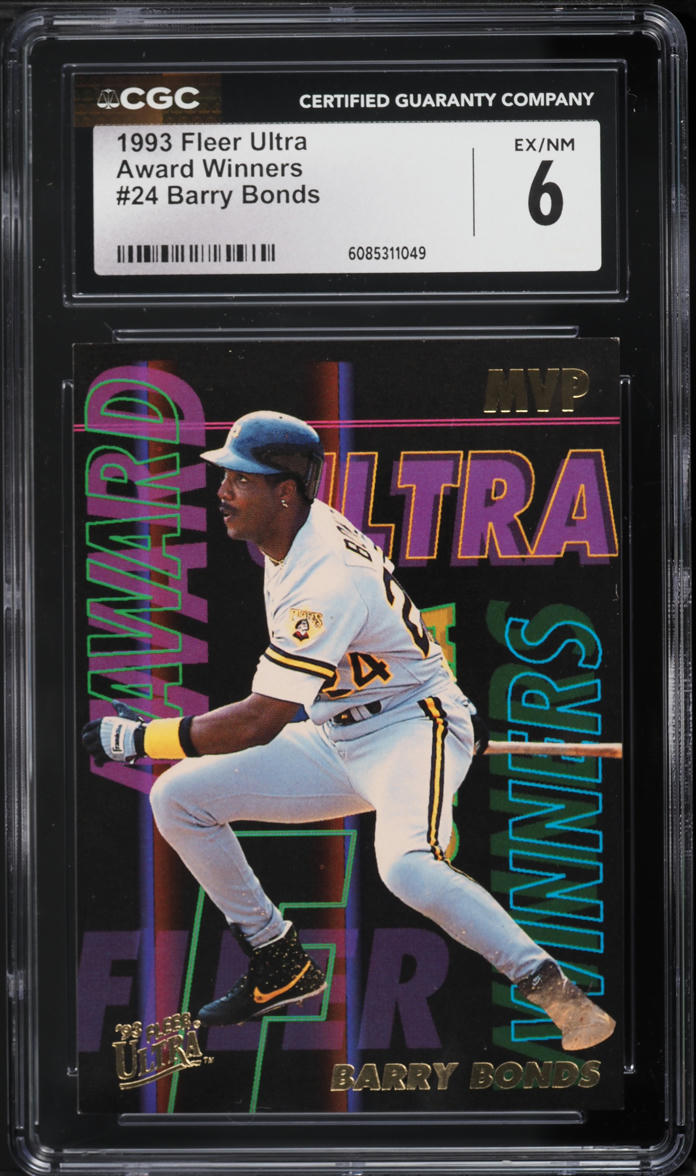 1993 Ultra Award Winners Barry Bonds #24 CGC 6 EXMT