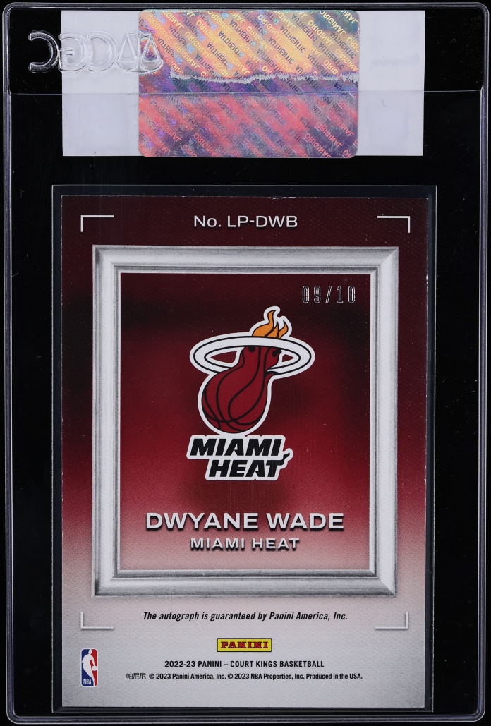 2022 Panini Court Kings Legacy Portrait Sapphire Dwyane Wade ROOKIE AUTO /10 #LP-DWB CGC AUTH - Photo 2