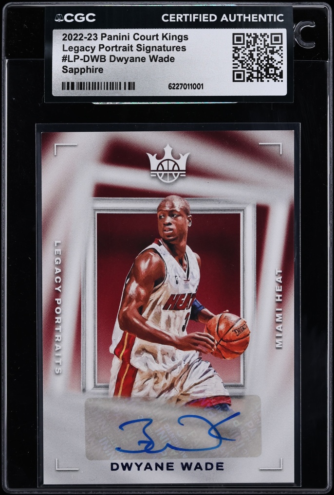 2022 Panini Court Kings Legacy Portrait Sapphire Dwyane Wade ROOKIE AUTO /10 #LP-DWB CGC AUTH