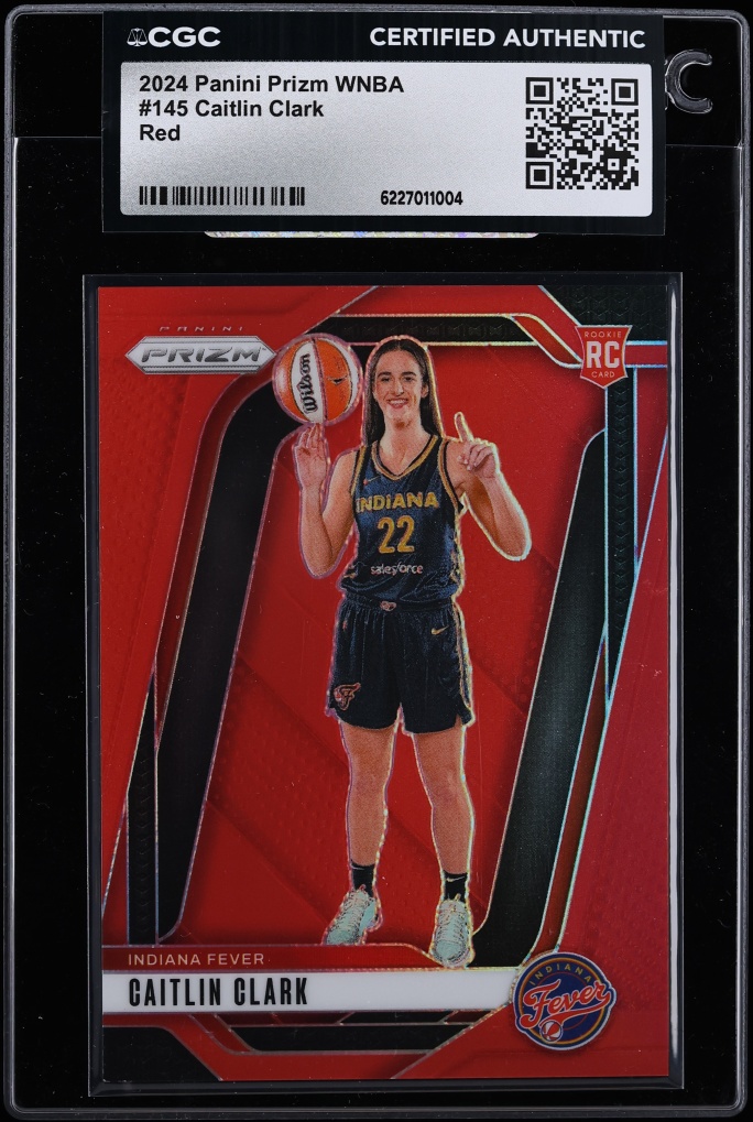 2024 Panini Prizm WNBA Red Caitlin Clark ROOKIE /299 #145 CGC AUTH
