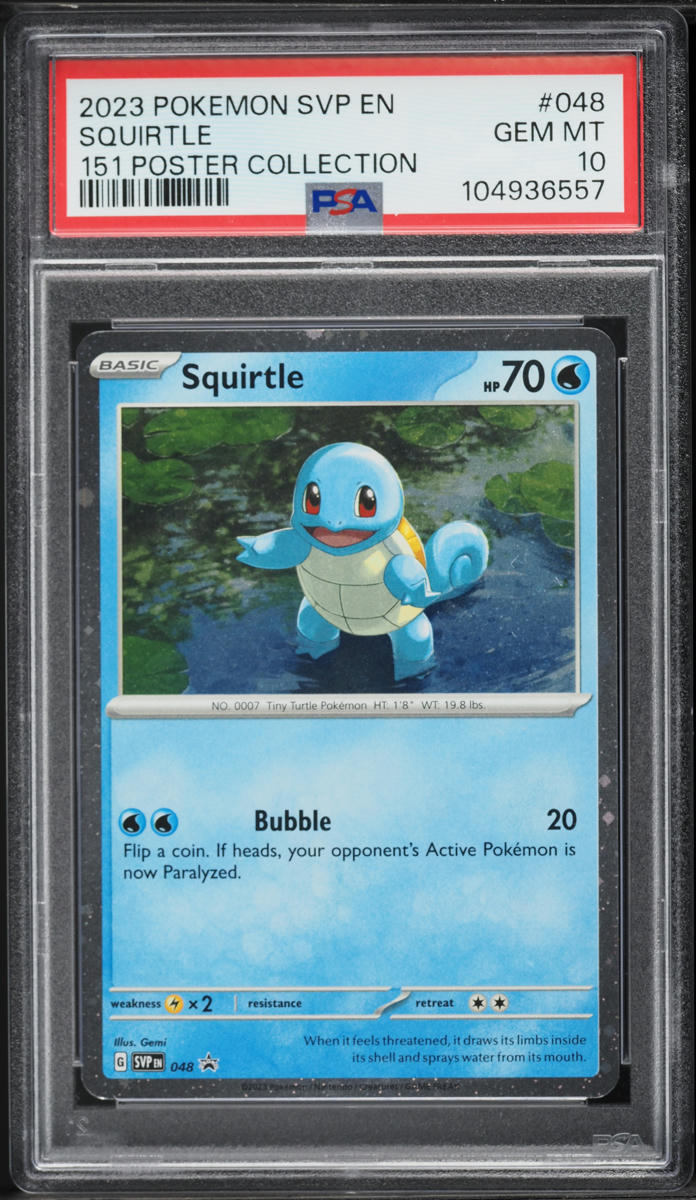 2023 Pokemon Scarlet & Violet Promo 151 Poster Collection Squirtle #48 PSA 10 GEM MINT