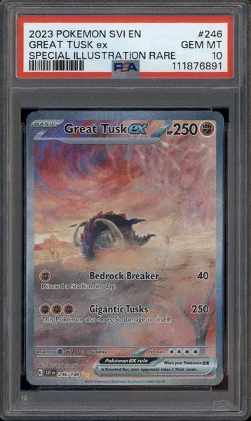 2023 Pokemon Scarlet & Violet Special Illustration Rare Great Tusk Ex PSA 10
