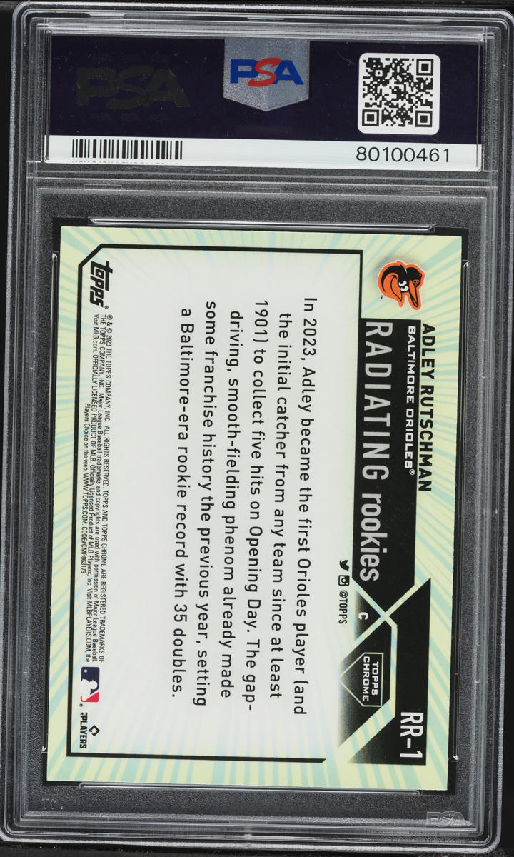 2023 Topps Chrome Radiating Adley Rutschman ROOKIE #RR-1 PSA 10 GEM MINT