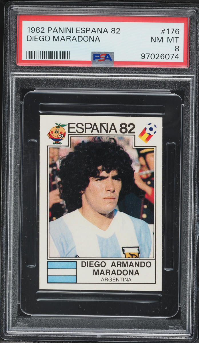 1982 Panini Espana Diego Maradona #176 PSA 8 NM-MT