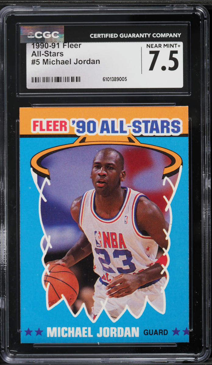 1990 Fleer All Stars Michael Jordan #5 CGC 7.5 NRMT+