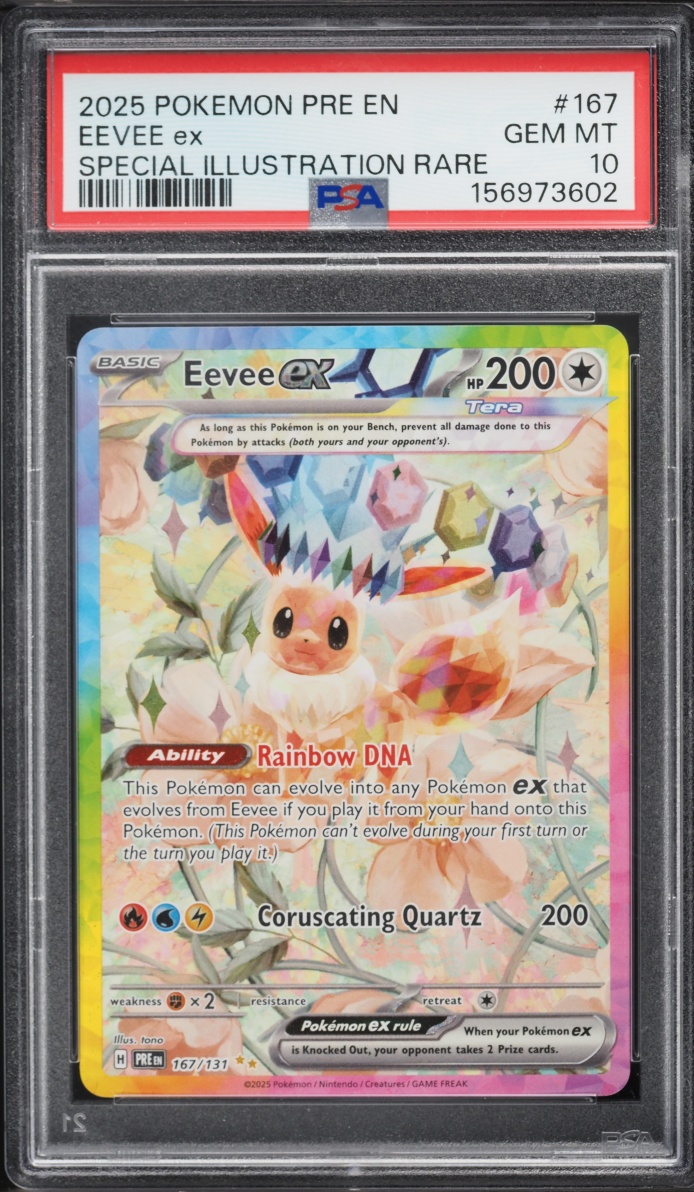 2025 Pokemon Scarlet & Violet Prismatic Evolutions SIR Eevee Ex #167 PSA 10 GEM MINT