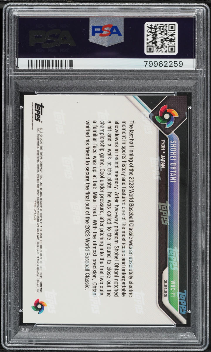2023 Topps Now World Baseball Classic Shohei Ohtani #WBC-71 PSA 10 GEM MINT