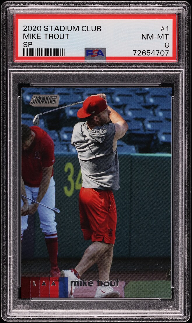 2020 Stadium Club Mike Trout SP #1 PSA 8 NM-MT - Photo 1
