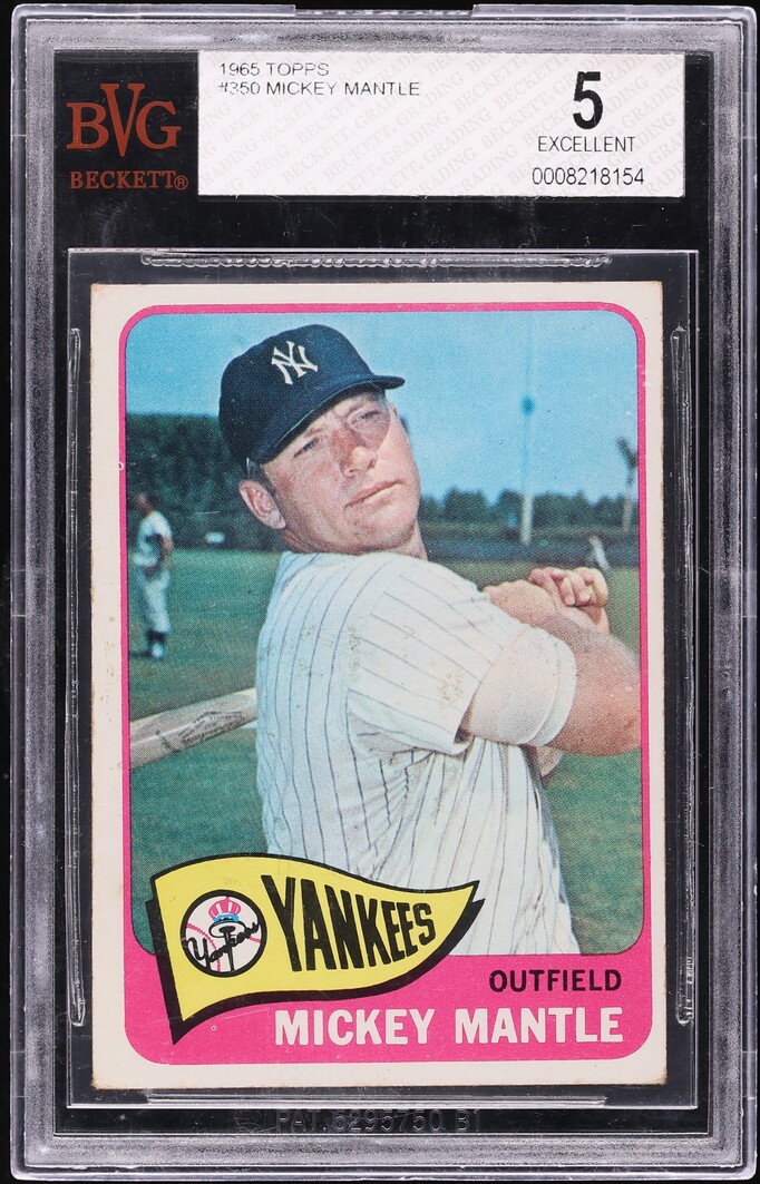 1965 Topps Mickey Mantle #350 BVG 5 EX