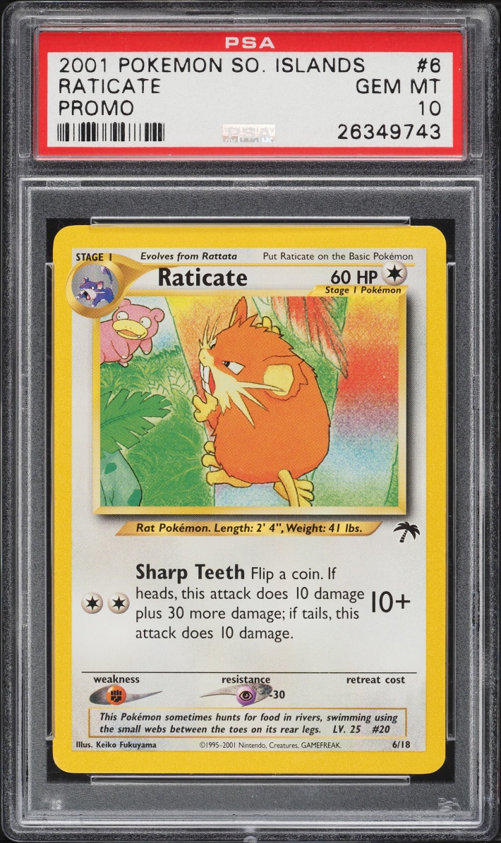 2001 Pokemon Southern Islands Promo Raticate #6 PSA 10 GEM MINT