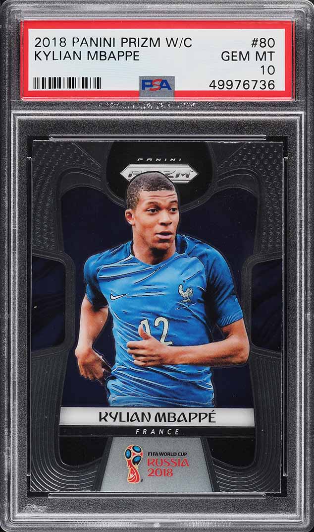 2018 Panini Prizm World Cup Cyrillic Text Kylian Mbappe