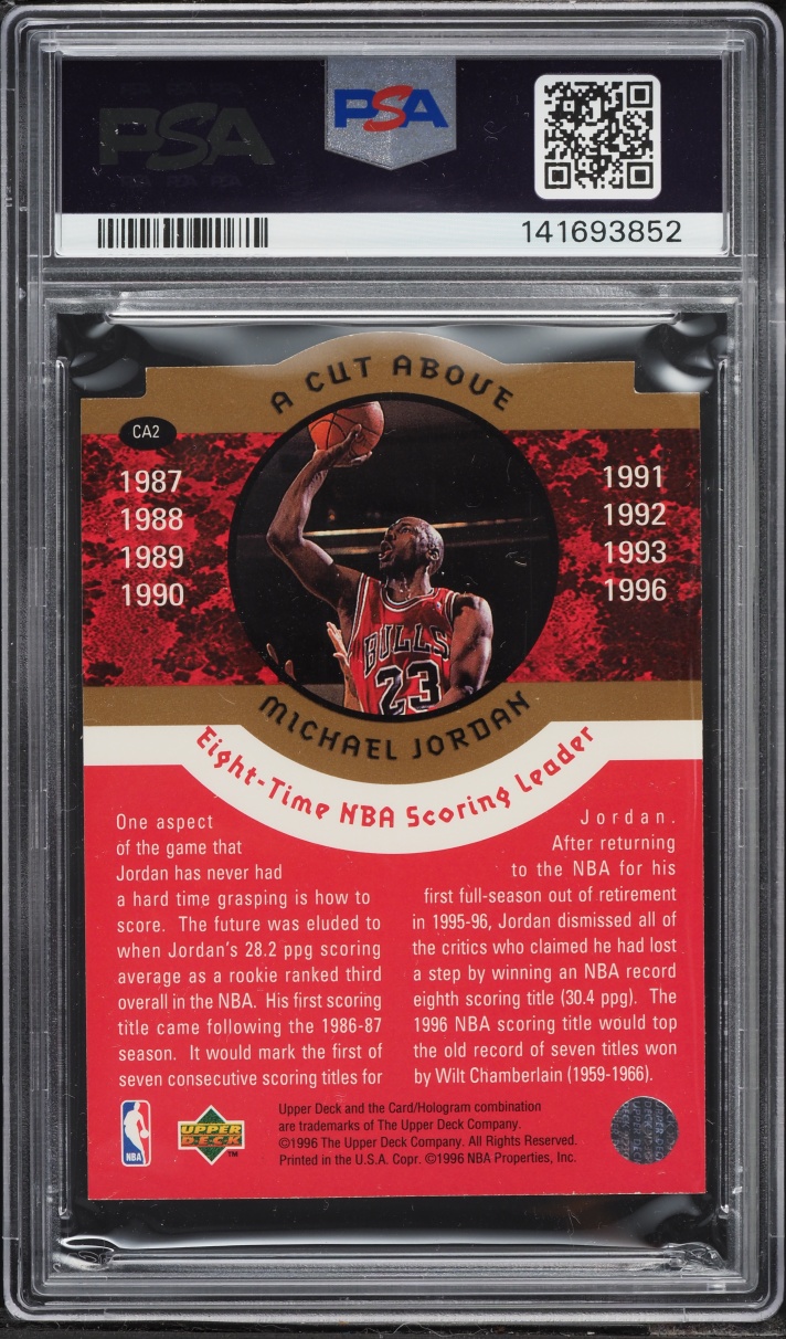 1996 Collector's Choice Jordan A Cut Above Michael Jordan #CA2 PSA 8 NM-MT