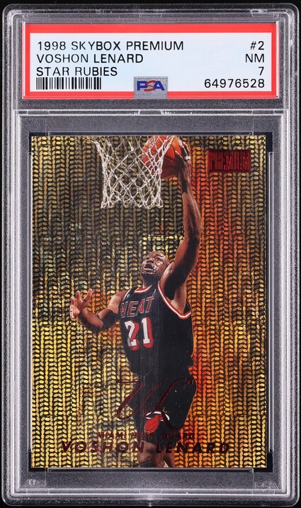 1998 Skybox Premium Star Rubies Voshon Lenard /50 #2 PSA 7 NRMT