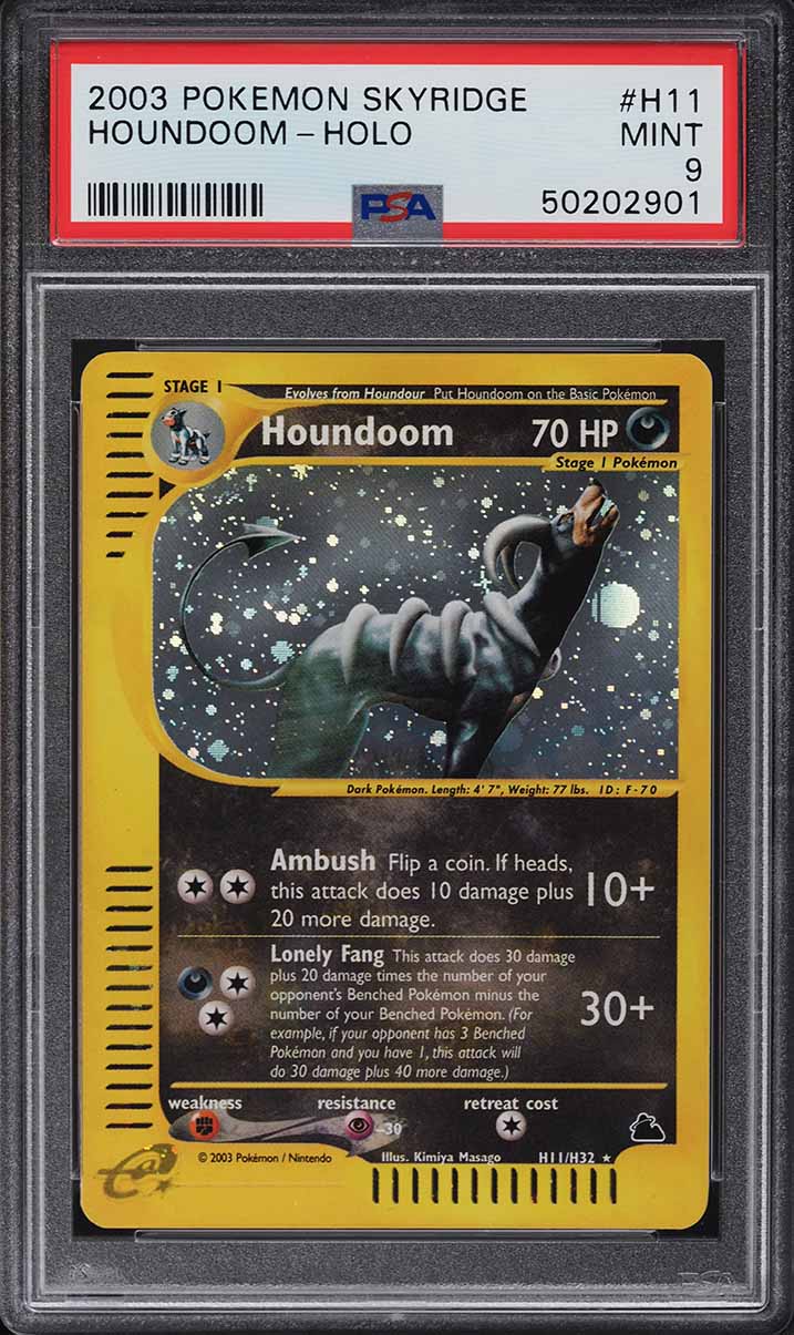 2003 Pokemon Skyridge Holo Houndoom #H11 PSA 9 MINT