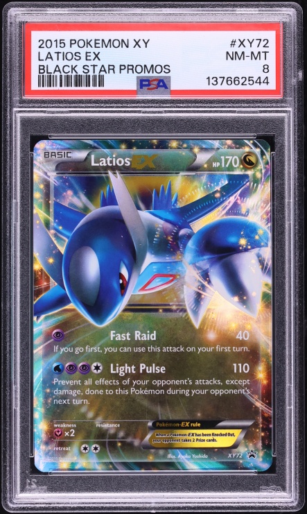 2015 Pokemon XY Black Star Promo Powers Beyond Tins Latios EX #XY72 PSA 8 NM-MT