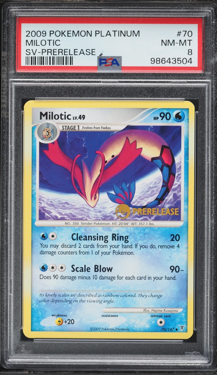 2009 Pokemon Platinum Supreme Victors Prerelease Milotic #70 PSA 8 NM-MT