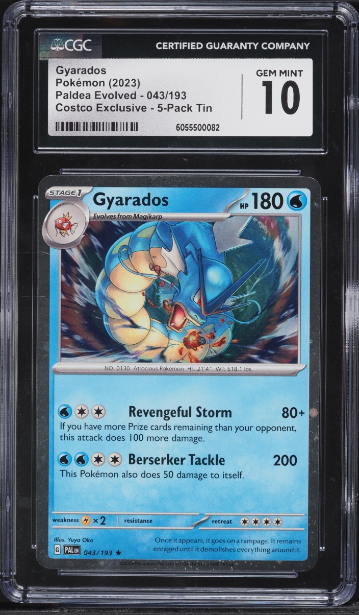 2023 Pokemon Scarlet & Violet Paldea Evolved Costco Exclusive Holo Gyarados #43 CGC 10 GEM MINT