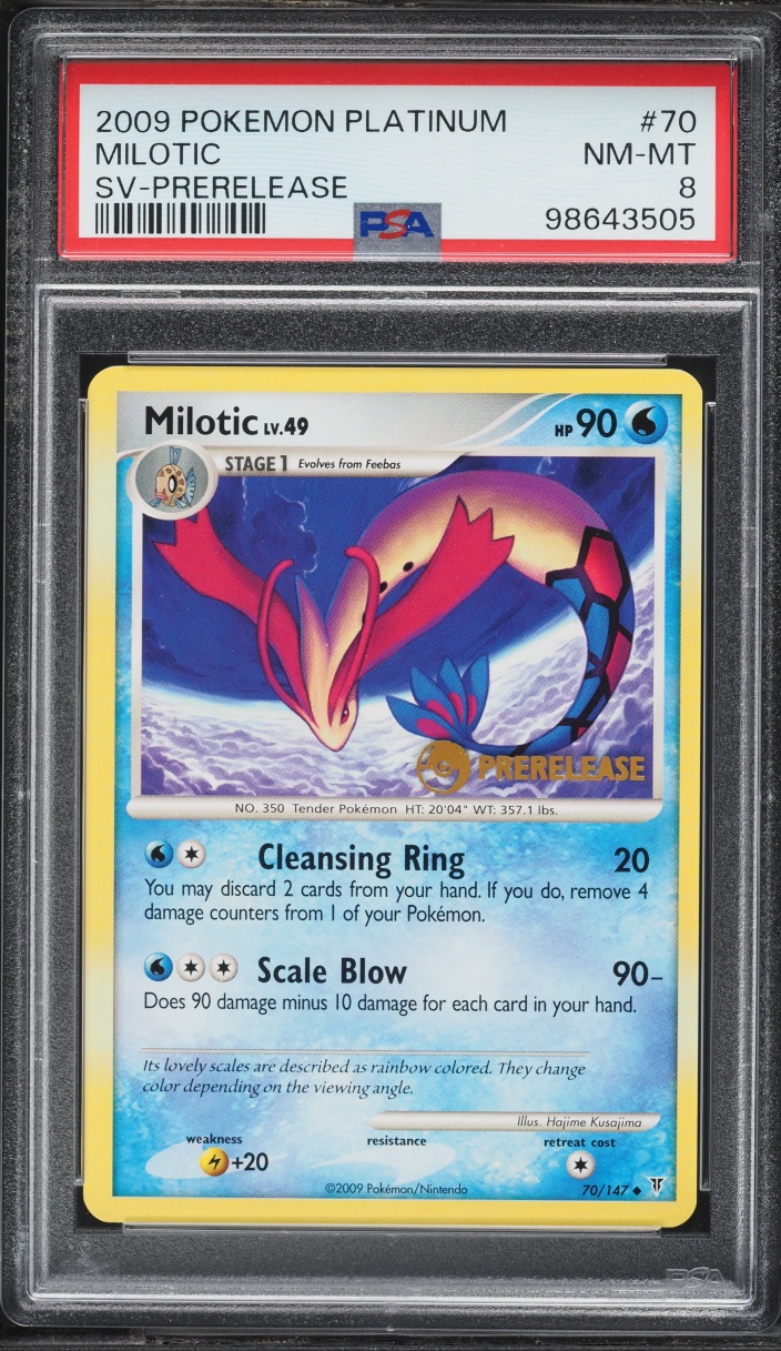 2009 Pokemon Platinum Supreme Victors Prerelease Milotic #70 PSA 8 NM-MT