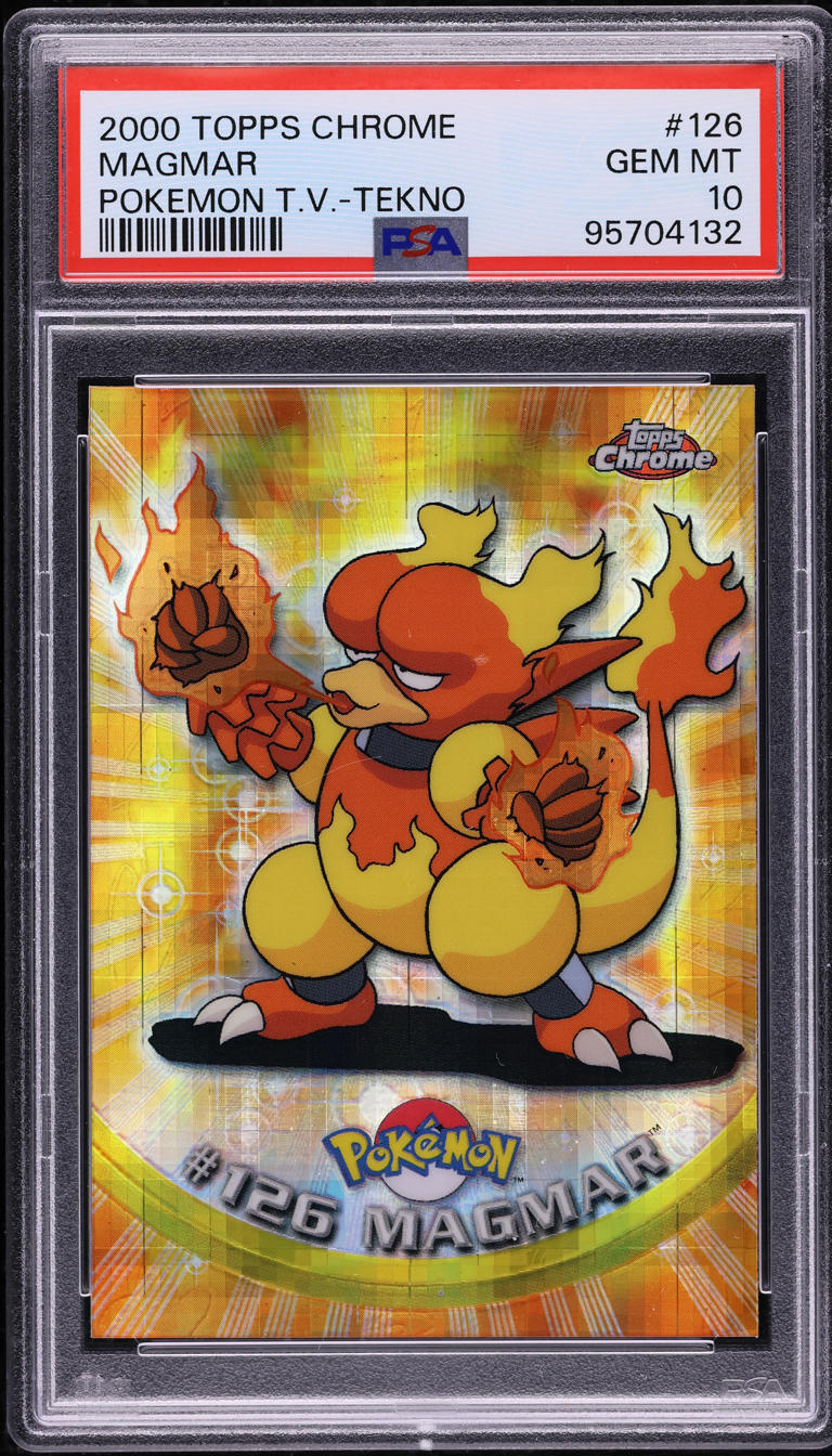 2000 Topps Chrome Pokemon Series 2 Tekno Magmar #126 PSA 10 GEM MINT