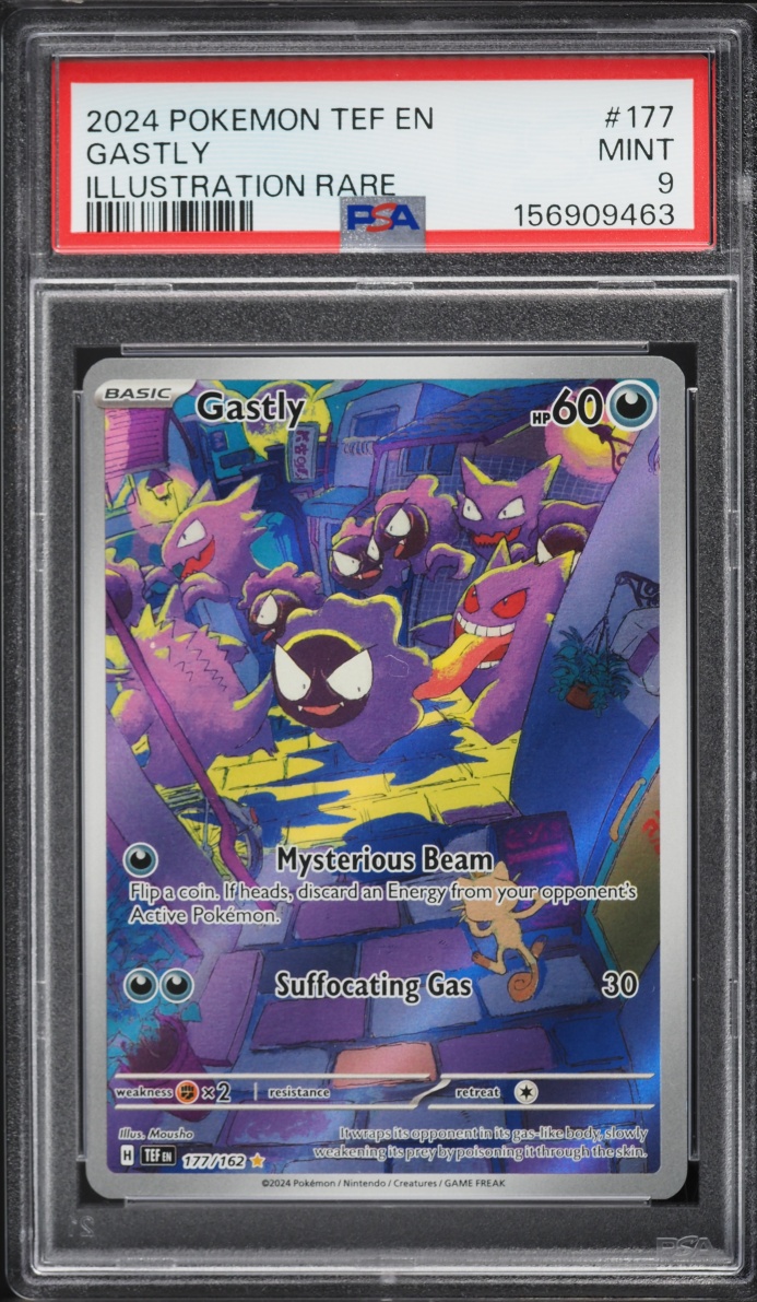 2024 Pokemon Scarlet & Violet Temporal Forces IR Gastly #177 PSA 9 MINT