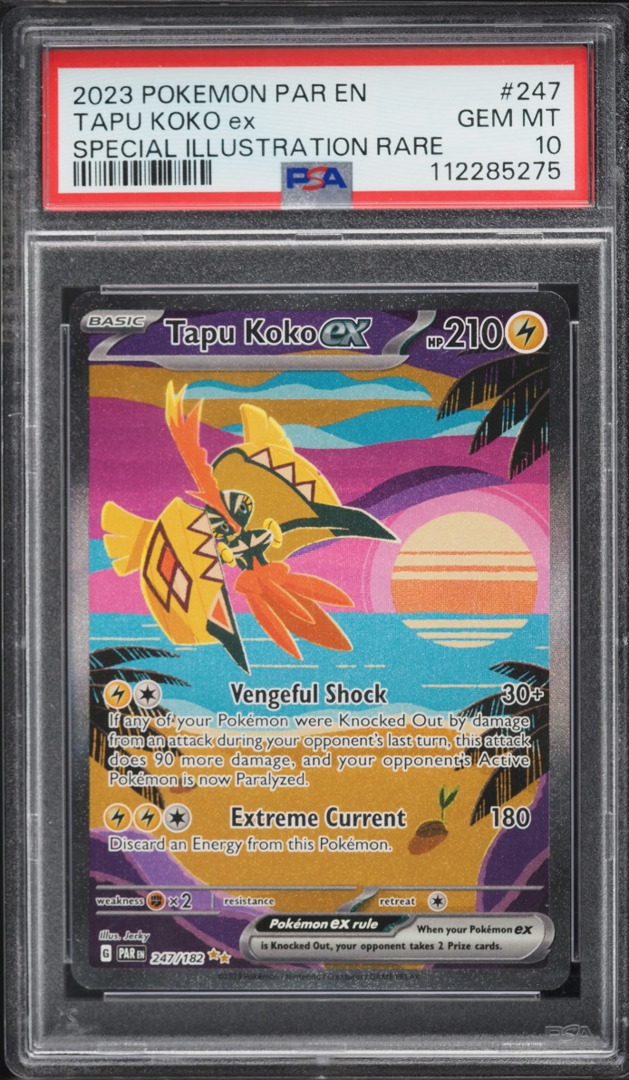 2023 Pokemon Scarlet & Violet Paradox Rift SIR Tapu Koko ex #247 PSA 10 GEM MINT