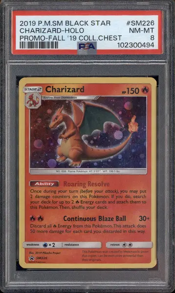 2016-19 Pokemon SM Black Star Promos #SM226 Charizard PSA 8