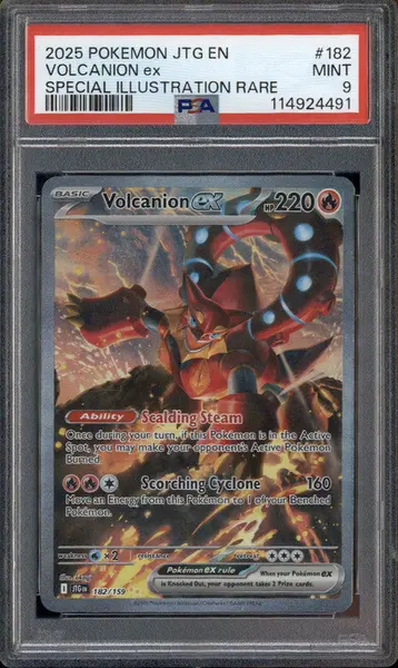 2025 Pokemon SV Journey Together - JTG EN #182/159 Volcanion ex PSA 9