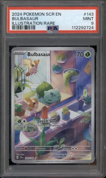 2024 Pokemon SV Stellar Crown - SCR EN #143/142 Bulbasaur PSA 9