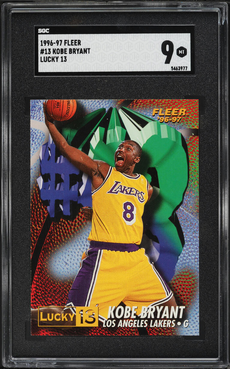 1996 Fleer Lucky 13 Kobe Bryant ROOKIE #13 SGC 9 MINT