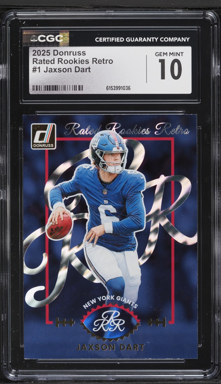 2025 Donruss Rated Retro Jaxson Dart ROOKIE #1 CGC 10 GEM MINT