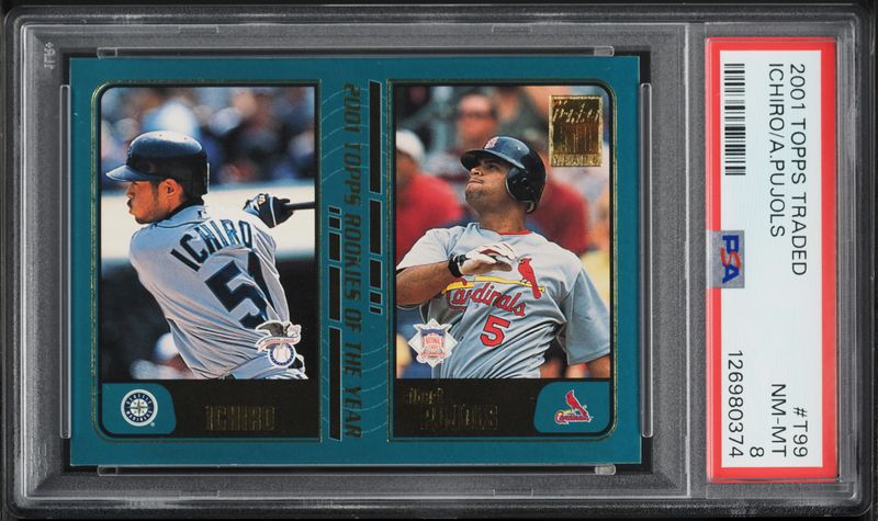 2001 Topps Chrome Traded Ichiro Suzuki Albert Pujols ROOKIE #T99