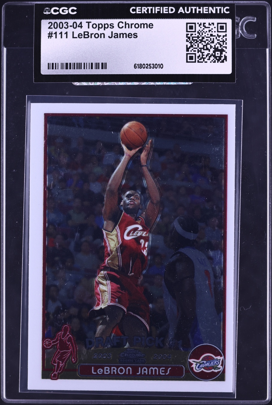 2003 Topps Chrome LeBron James ROOKIE #111 CGC AUTH
