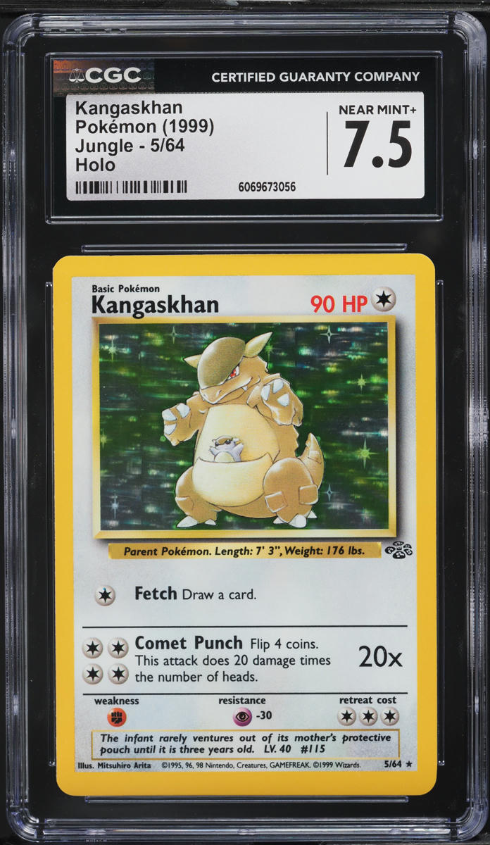 1999 Pokemon Jungle Holo Kangaskhan #5 CGC 7.5 NRMT+