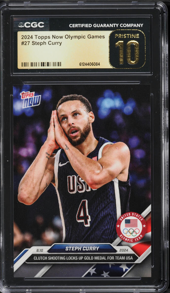 2024 Topps Now Olympic Games Stephen Curry #27 CGC 10 PRISTINE