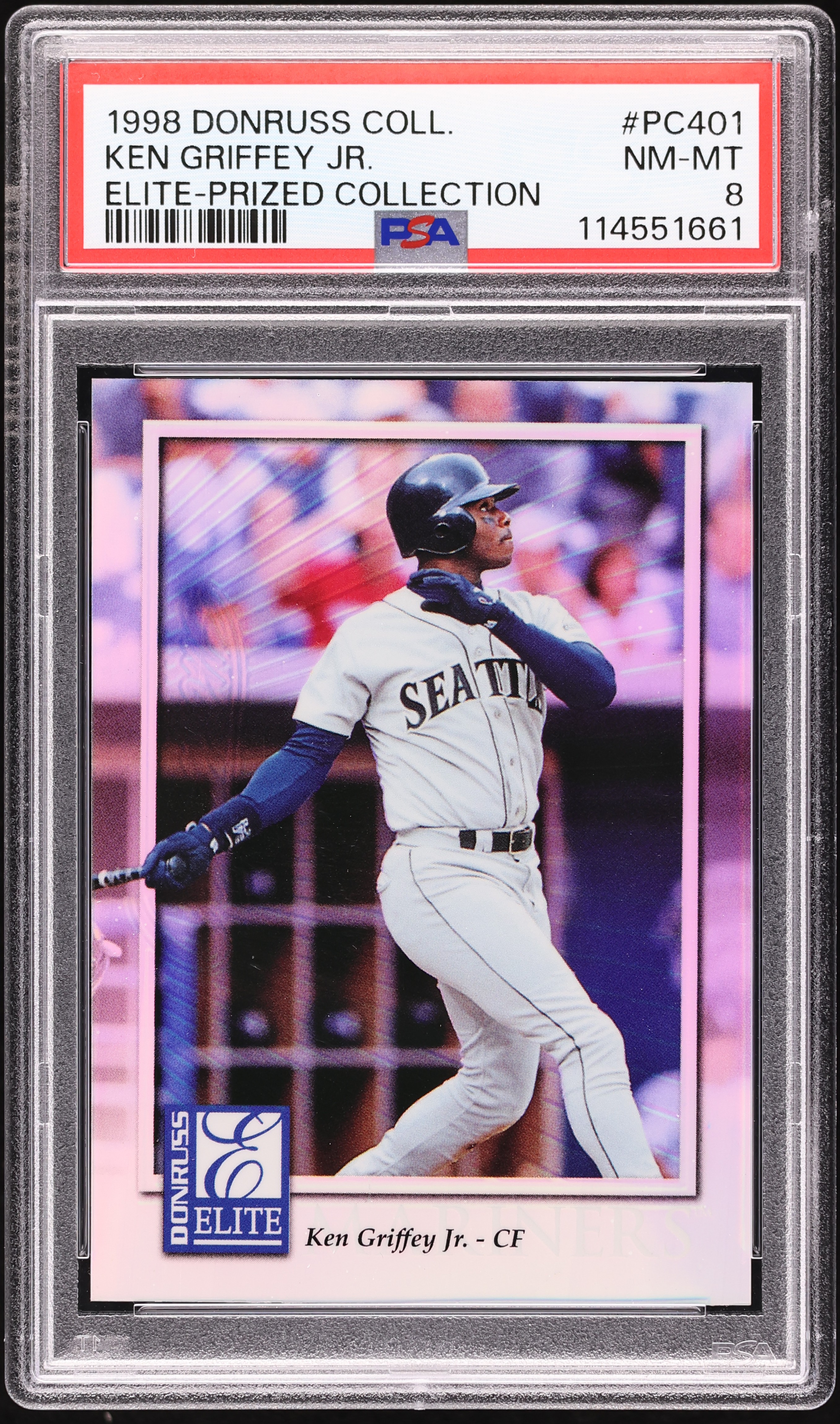 ケン、グリフィーjrルーキーカードNMーMT8。 KEN GRIFFEY JR. 1989 UPPER DECK ROOKIE CARD PSA 8 NM/MT