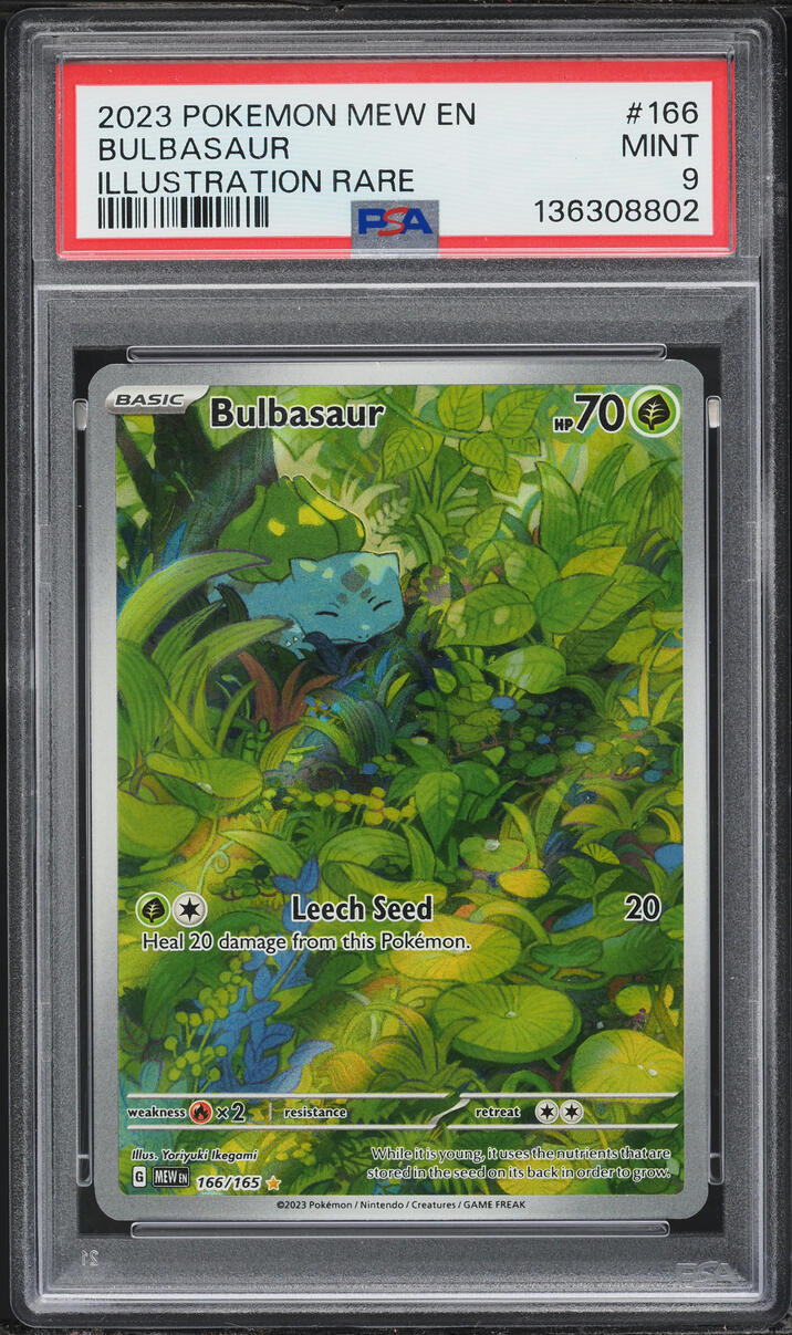 2023 Pokemon Scarlet & Violet 151 IR Bulbasaur #166 PSA 9 MINT