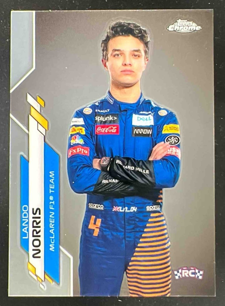 2020 Topps Chrome Formula 1 Refractor Lando Norris ROOKIE #7 PSA