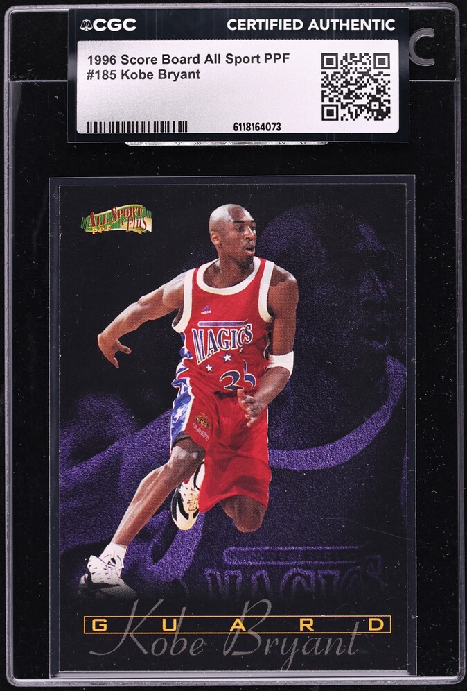 1996 Score Board All Sport PPF Kobe Bryant ROOKIE #185 CGC AUTH