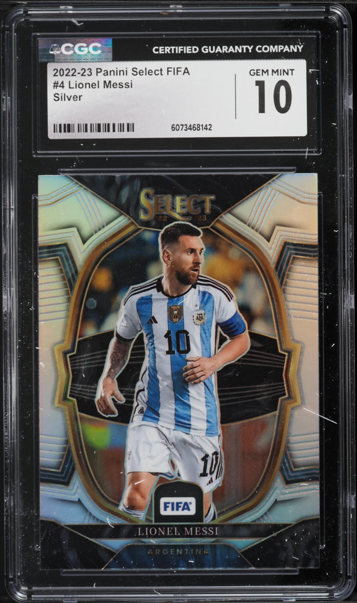 2022 Select Terrace FIFA Silver Lionel Messi #4 CGC 10 GEM MINT on ...