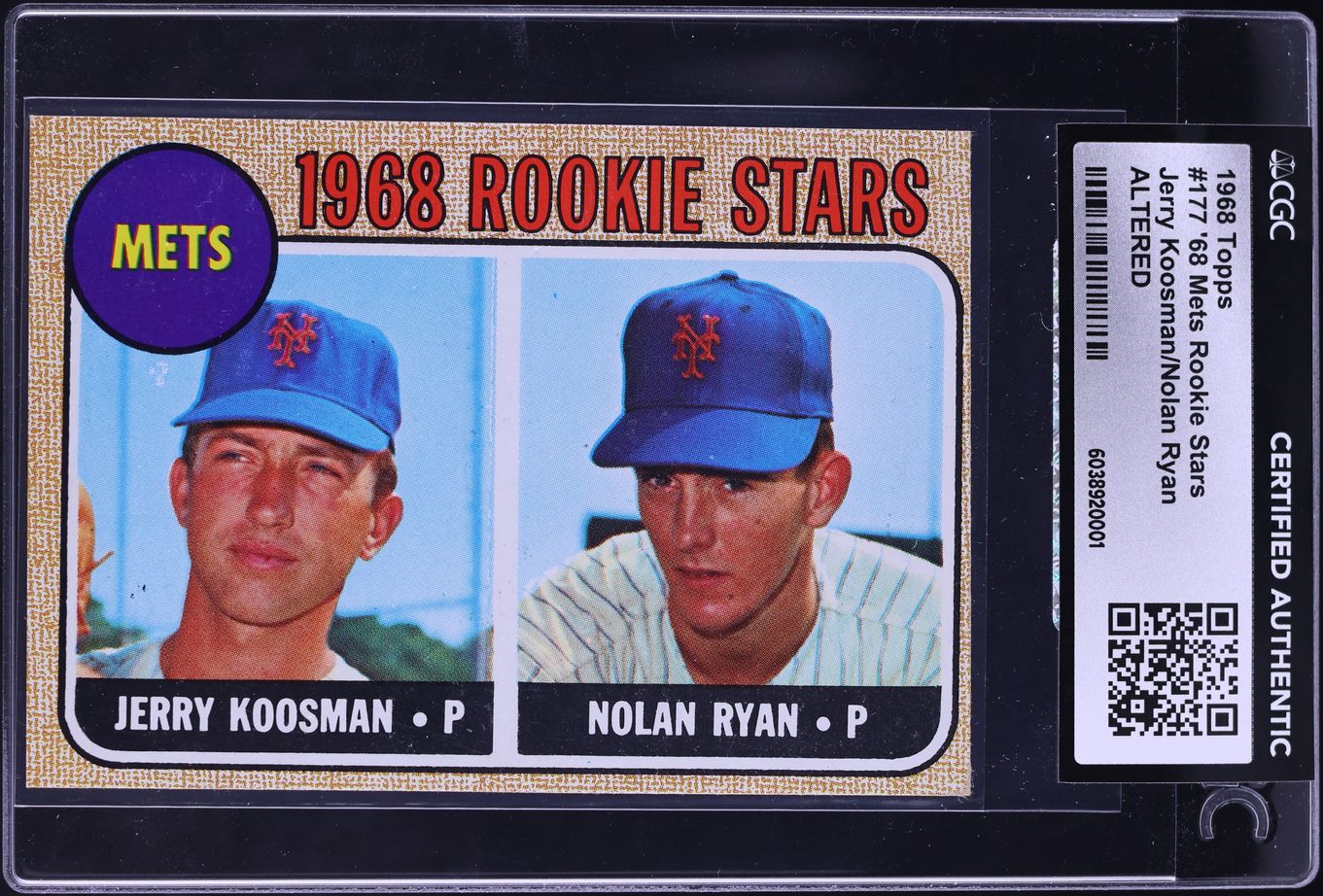 1968 Topps Nolan Ryan ROOKIE #177 CGC AUTH