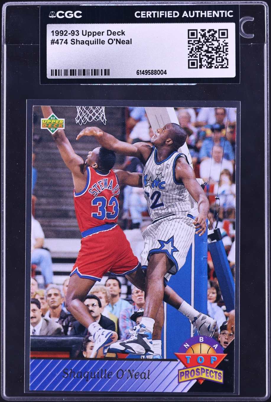 1992 Upper Deck Basketball Shaquille O'Neal ROOKIE #474 CGC AUTH