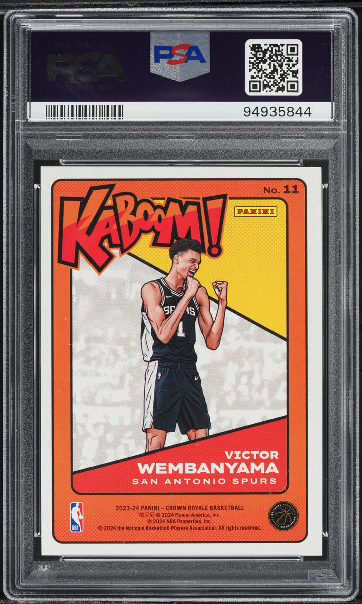 2023 Crown Royale Kaboom! Victor Wembanyama ROOKIE #11 PSA 7 NRMT
