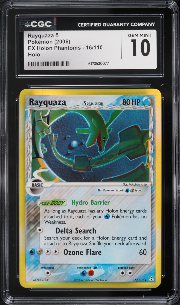 2006 Pokemon EX Holon Phantoms Holo Rayquaza #16 CGC 10 GEM MINT
