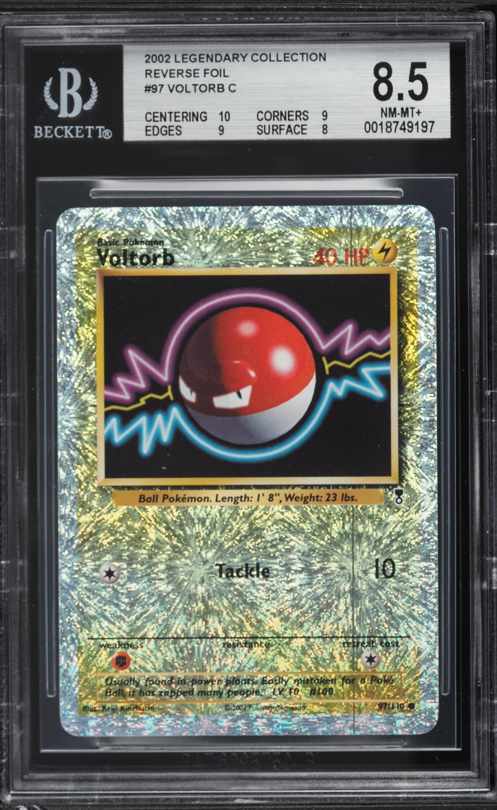 2002 Pokemon Legendary Collection Reverse Holo Voltorb #97 BGS 8.5 NM-MT+